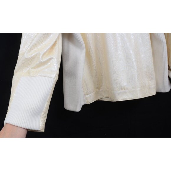 Chico's Knit Panel Moto Zip Up Jacket Long Sleeve Women's Plus Size XL 16 (3) - Picture 3 of 11